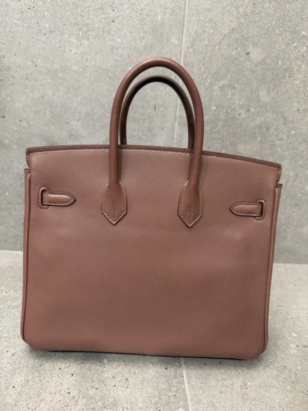 Hermes Birkin 25 Griolet Tadelakt With Palladium Hardware